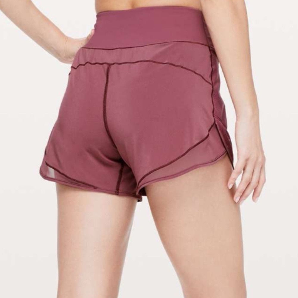Lululemon Over & Above High Rise Train Short in Misty Merlot Size 12 - Picture 2 of 10